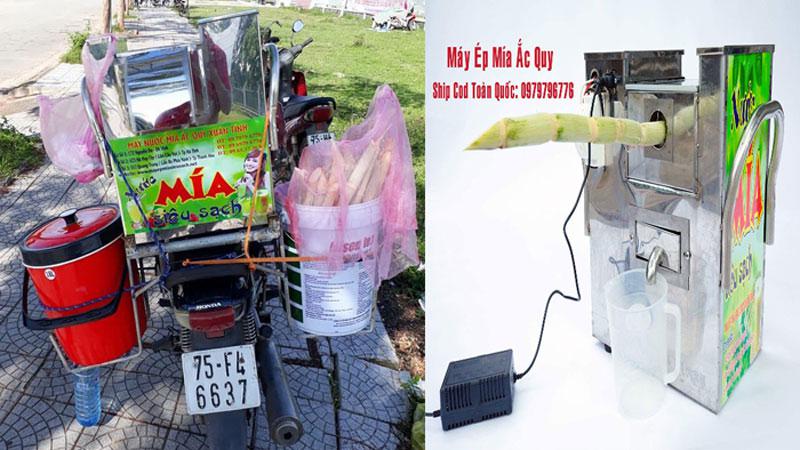 máy ép mía chạy ắc quy