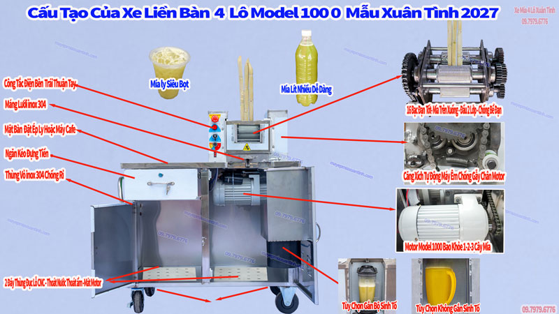 Xe Nuoc Mia 4 Lo 73 Lien Ban Model 1000 1