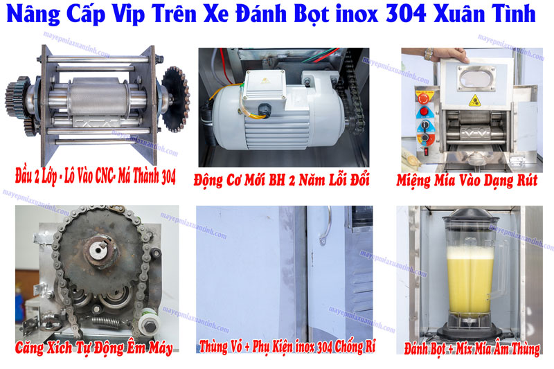 Chất lượng nâng cấp trên xe inox đời mới Xuân Tình