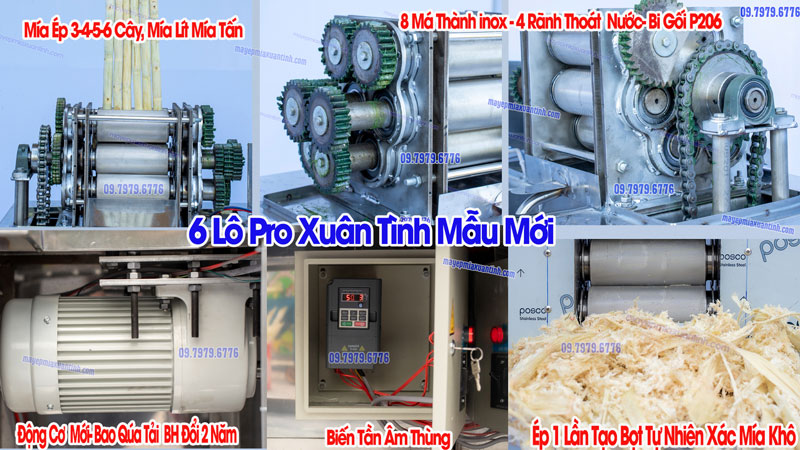 Đầu ép 8 Má Thành 4 Rãnh Thoát Nước - Gối Bi P206