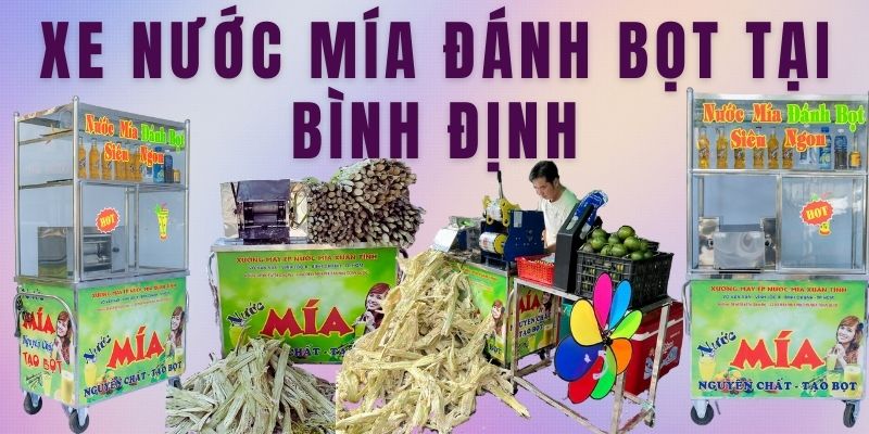 Xe Nước Mía Đánh Bọt Tại Bình Định