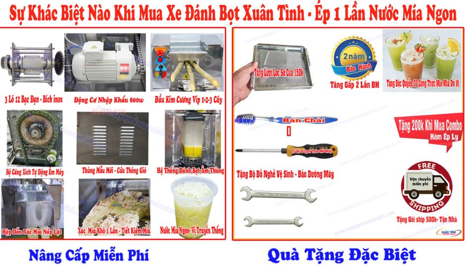 Chất Lượng Khác Biệt Khi Mua Máy Mía Xuân Tình