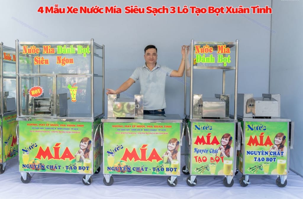 4 Mẫu Xe Nước Mía Siêu Sạch đánh Bọt Xuân Tình