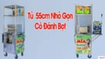 Xe Nước Mía Tủ Kính Nửa Bàn 55cm Đánh Bọt Diện Tích Nhỏ