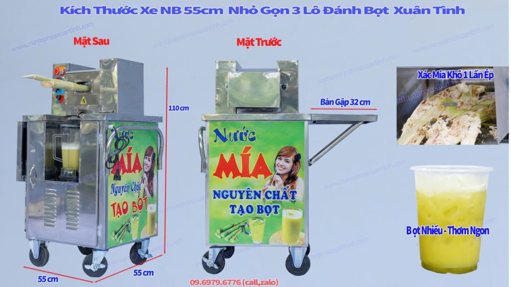 Xe Nước Mía Siêu Sạch Nửa Bàn