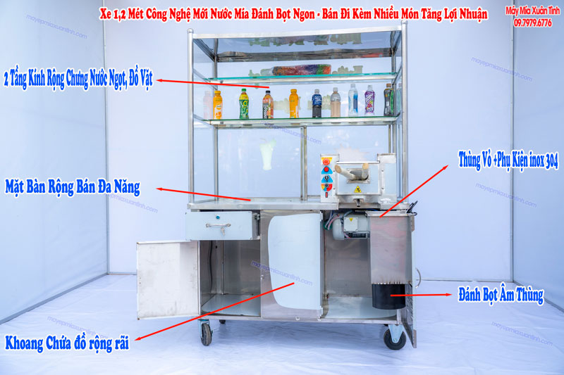 Xe Nuoc Mia 1m2 Inox 304 2