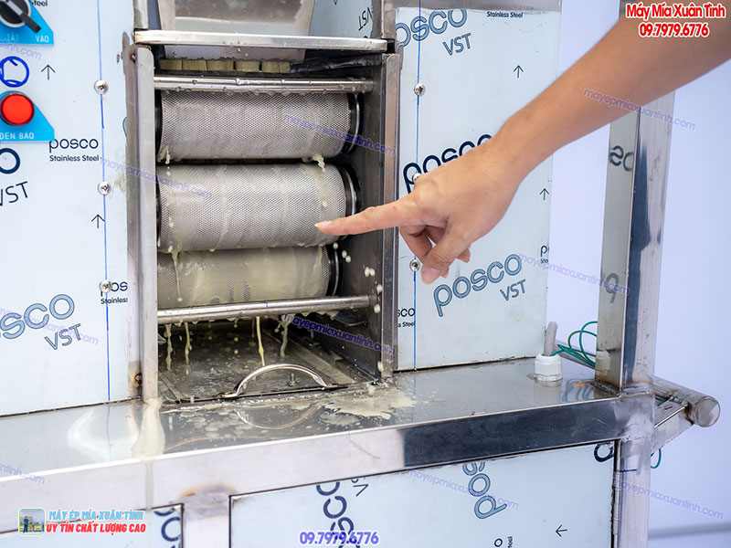 Sửa máy ép mía inox 304 bị kẹt