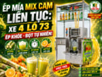 Ép mía mix cam liên tục: Xe 4 lô 73 ép khỏe - bọt tự nhiên!