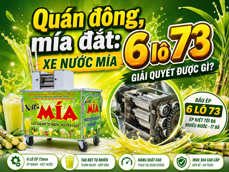 Quán đông, mía đắt: Xe nước mía 6 lô 73 giải quyết được gì? Quán đông, mía đắt: Xe nước mía 6 lô 73 giải quyết được gì?