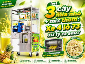 Test 3 cây mía nhỏ + mix thơm: Xe 4 lô 73 xử lý ra sao?
