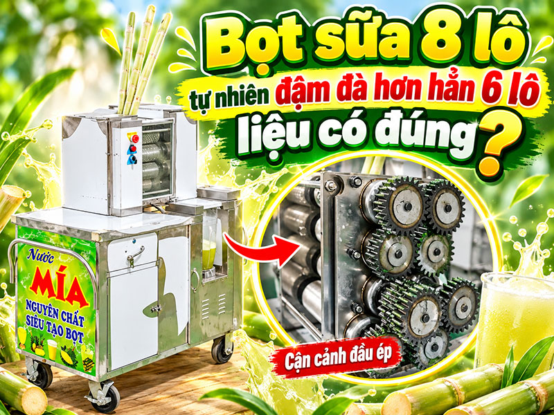 Bọt sữa 8 lô tự nhiên đậm đà hơn hẳn 6 lô liệu có đúng?